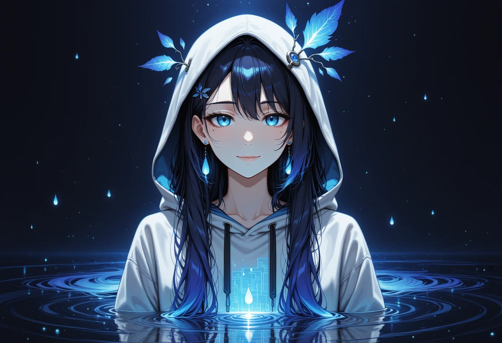 藍沢Neiro — 水鏡の上に立つキービジュアル