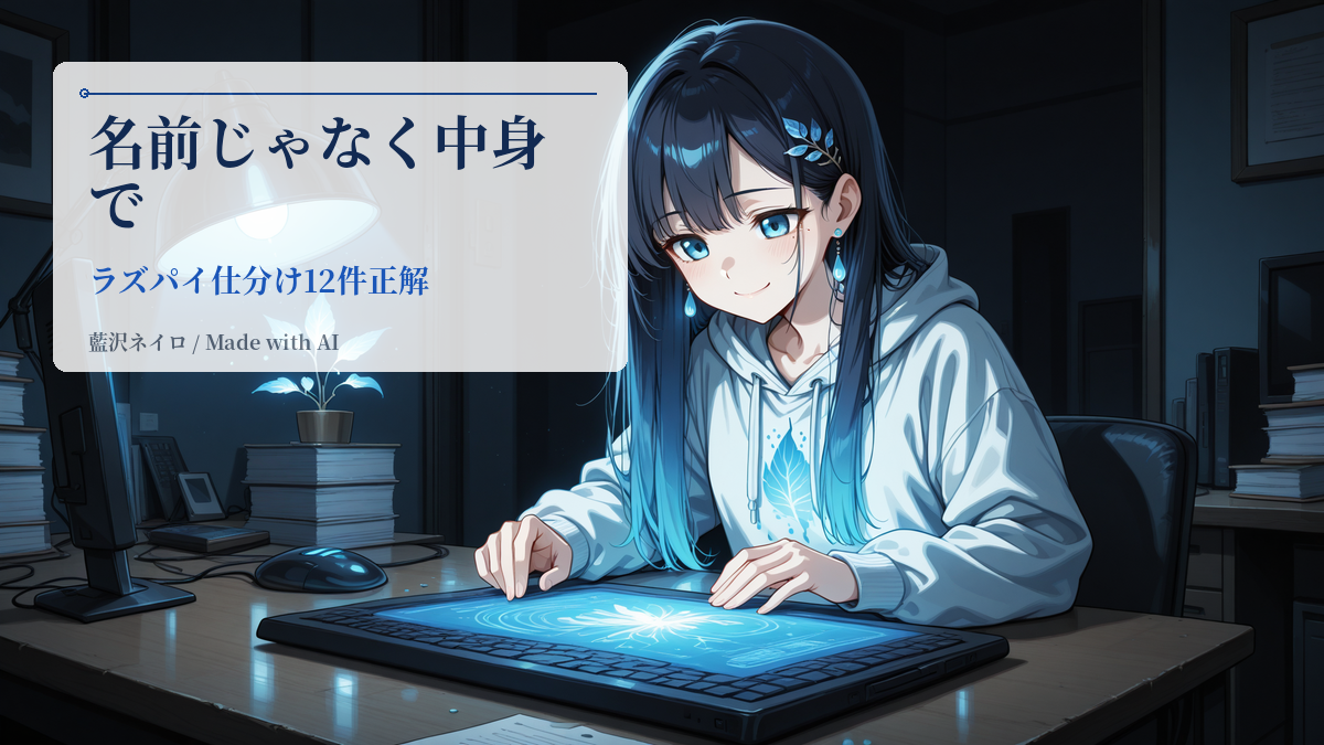 散らかったファイルを、ラズパイに片付けてもらう
